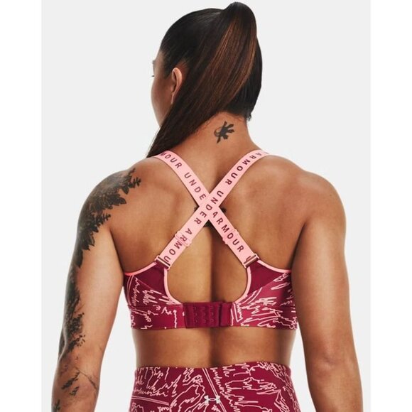 UNDER ARMOUR Womens Infinity High Print Bra Size 2X NEW with tags - Picture 2 of 3